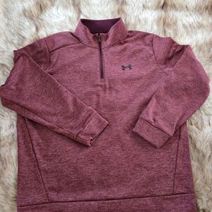 Under Armour Men's 2xl Burgundy Zip-Up Fleece Brick Red